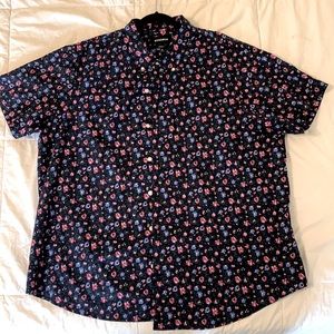 Bonobos Riviera Short Sleeve Shirt, Men’s XXL, Navy Stargaze Floral Print